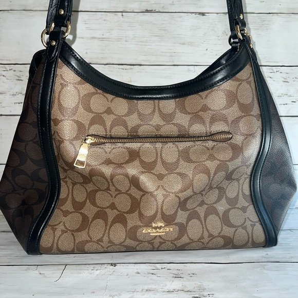 Coach Kristi Shoulder Bag Signature Canvas 2022 Brown - Picture 3 of 8